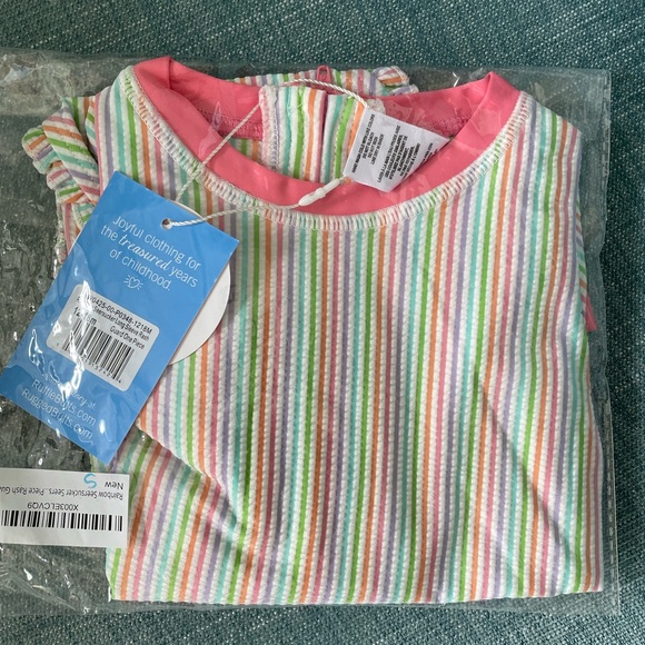 RuffleButts Long Sleeve One Piece Rash Guard - Picture 2 of 2